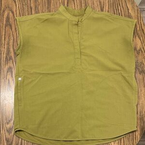 Figs Olive Green Short Sleeve Top